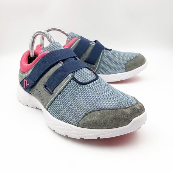 VIONIC Brisk Ema Blue Pink Gray Mesh Suede Walking Shoes Womens 9 - Picture 1 of 9